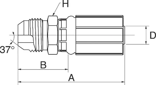 Gates - 6G10MJ - Gerade Kupplung DN10-7/8 JIC