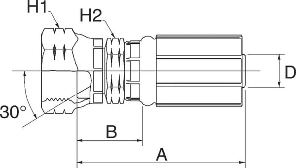 Gates - 6G6FKX - Press Fitting 3/8 Sl.
