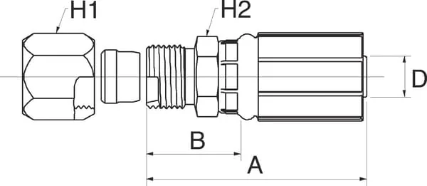 Gates - 6G6MFA - Pilaar DN10-9/16SAE 24