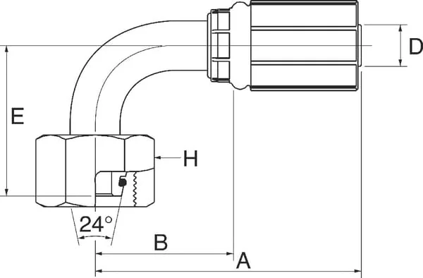 Gates - 8G15FDLORX90 - Fitting