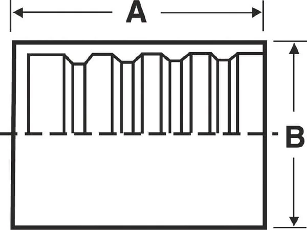Gates - 8GS1F4 - Hülse Diameter 34,3x36,9mm DN12 Verzinkt Weiß Passiviert Gates
