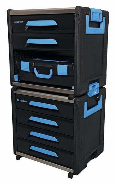 Gedore - 1110WM24GED - Werkzeugkoffer 526x396x506mm, Schwarz/Blauer Kunststoff:Metall, Workmo B24 Von Gedore