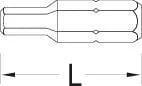 Gedore - 68525S010GED - 1/4" Schraubendreher-Bit Innensechskant 2.5mm, Schraubendreher-Bit-Satz