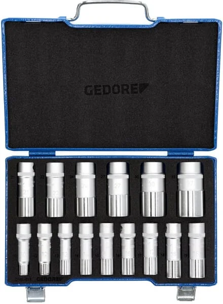 Gedore - D19L015GED - Stecknuss-Satz 1/2" 15-Tlg. UD 10-32 mm