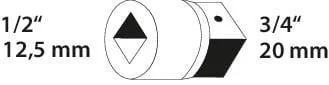 Gedore - DP1932V - Adapter 1/2X3/4