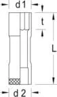 Gedore - DP19L32 - Stecknuss Einsatz 1/2", 32mm