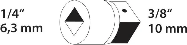 Gedore - DP2030V - Adapter 1/4" - 3/8"