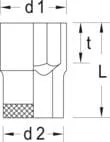 Gedore - DP3014AF - Knarrenkopf Sechskant AF 1/4", 3/8" Antrieb