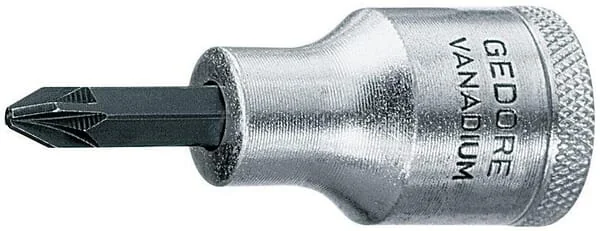 Gedore - DPIKS19PZD2 - Kreuzschlitz-Nuss 1/2" PZ Nr.2, Steckschlueseelement