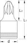 Gedore - DPIKS20PZD2 - Kreuzschlitz-Nuss 1/4" pz Nr.2, Steckschlueseelement