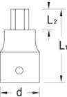 Gedore - DPIN206 - IN 20 Innensechskant-Steckschluessel 1/4" 6 mm