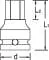 Gedore - DPINK2119 - Innensechskantnuss 1" 19mm, Einsatzeinsatz