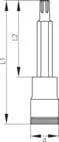 Gedore - DPINR19LM6100 - Nuss 1/2" RIBE 6mm 100mm lang, Einsatzeinsatz