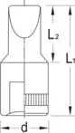 Gedore - DPIS20551 - Schlitznuss 1/4"-5.5x1, Einsatzeinsatz
