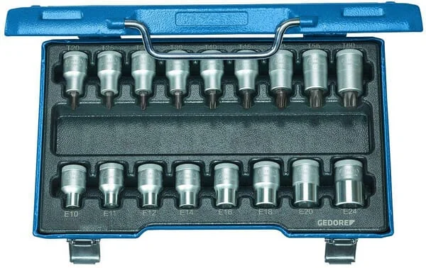 Gedore - DPITX19TX017 - Steckschlüssel-Satz TORX 1/2" 17-Teilig