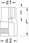 Gedore - DPTX20E6 - TX-Steckschluessel 1/4" E6, Steckschluesselelement