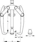 Gedore - HG1130 - 3-Arm-Abzieher 80mm