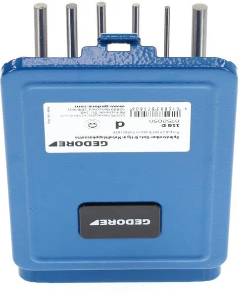 Gedore - HG116D - Kompletter Körnersatz, 6-teilig, in Metallbox