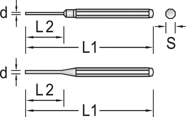 Gedore - HG119L5 - Treibstahl Lang 5mm