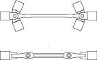 Gedore - SL341617 - Knieschluessel 16x17