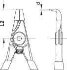 Gedore - TA8000A31 - Sprengringzange Gebogen 40-100