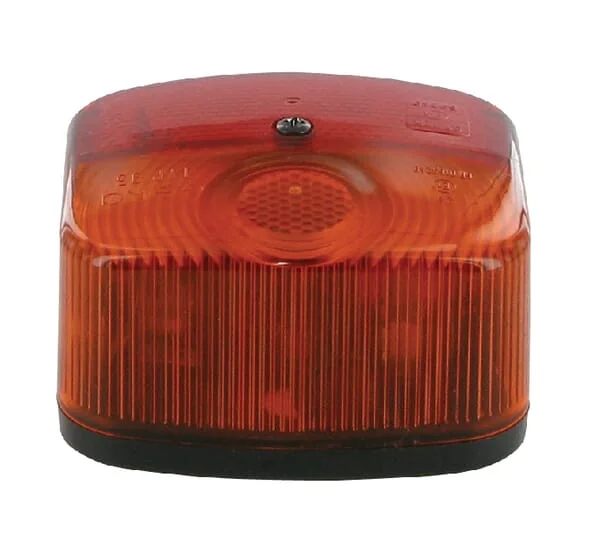 Geka - BBS95L - Rueckleuchte Eckig, 12V, Amber/Rot, Aufschraubbar, Flachstecker, Geka – Hinten Links
