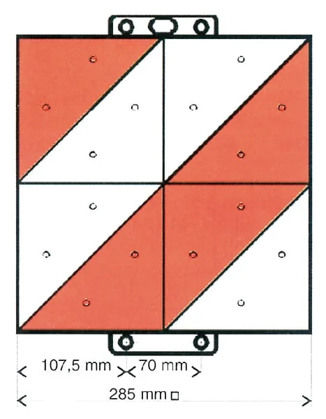 Geka - LOF18R - Schild 285x285mm Rechts