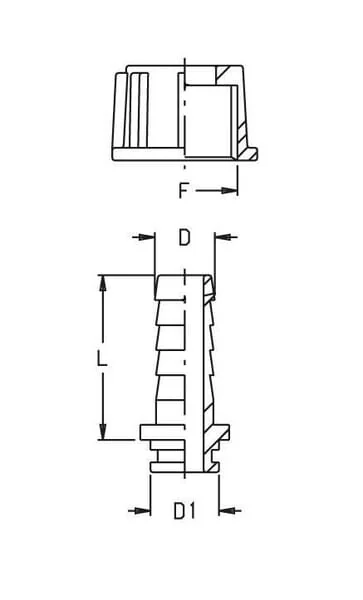 GEOline - 8002400 - Schlauchstutzen 40mm Fuer 2" Fluegelmutter