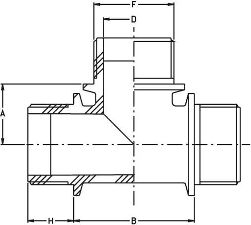 GEOline - 8027401 - T-Stück 3 x 2" AG