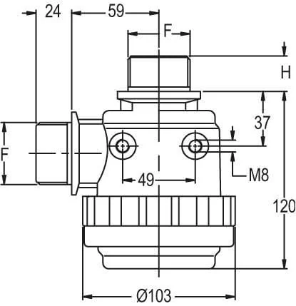 GEOline - 8072000 - Saugfilter 1 1/4" AG 60 L/min 32 Mesh