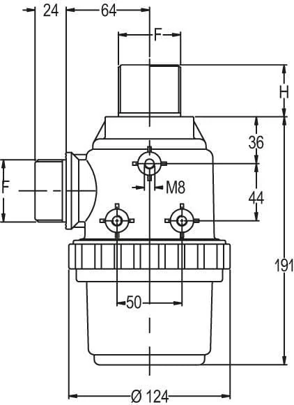GEOline - 8075001 - Saugfilter 1 1/4" AG 120 L/min 50 Mesh