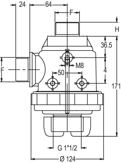 GEOline - 8078001 - Saugfilter 1 1/4" AG 120 L/min 50 Mesh