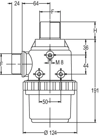 GEOline - 8081003 - Saugfilter 1 1/2" AG 150 L/min 32 Mesh