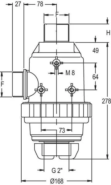 GEOline - 8092001 - Saugfilter 2" AG 220 L/min 50 Mesh