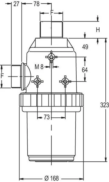 GEOline - 8095003 - Saugfilter 2" AG 260 L/min 32 Mesh