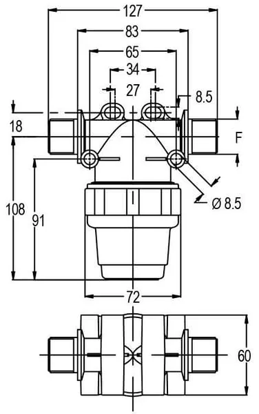 GEOline - 8110007 - Druckfilter 3/4"m 100 l/min 100 Mesh