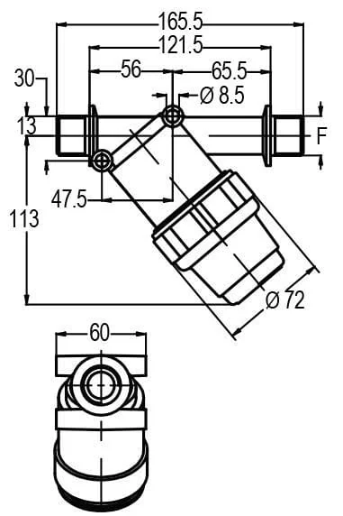 GEOline - 8118004 - Druckfilter 3/4"m 100 l/min 32 Mesh