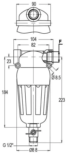 GEOline - 8135001 - Druckfilter 3/4"f 150 l/min 50 Mesh
