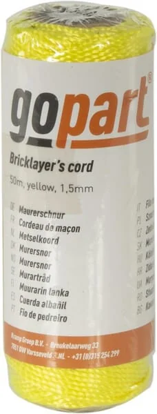 Gopart - 200030GP - PP-Ziegelkordel 1,5mm Gelb 50m