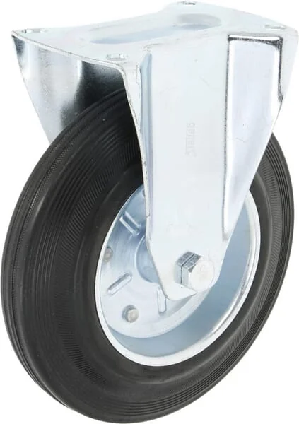 Gopart - 5181200GP - Starrer Lenkrollen, Gummilaufrad: Ø200x45mm, Plattenbefestigung: 135x105mm Belastung: 200kg, gopart