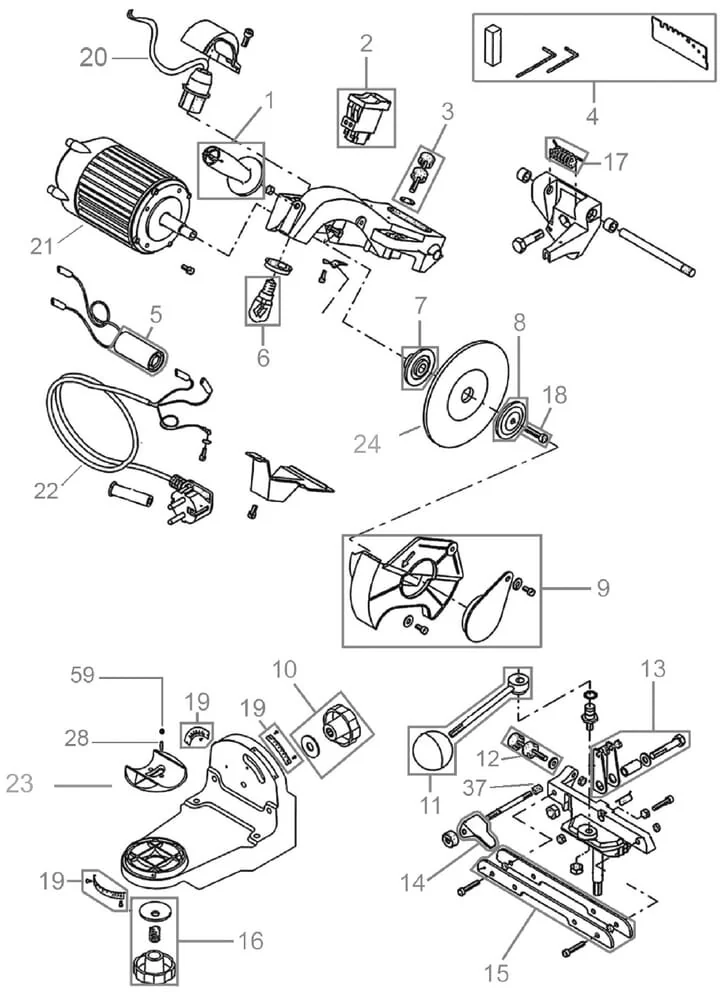 Gopart - 78003GP - Kettenschleifmaschine Fuer Werkbank Gopart