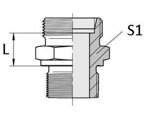 Gopart - GES6LR18P050GP - Maennliche Steckmuffe R1/8 50 Stk