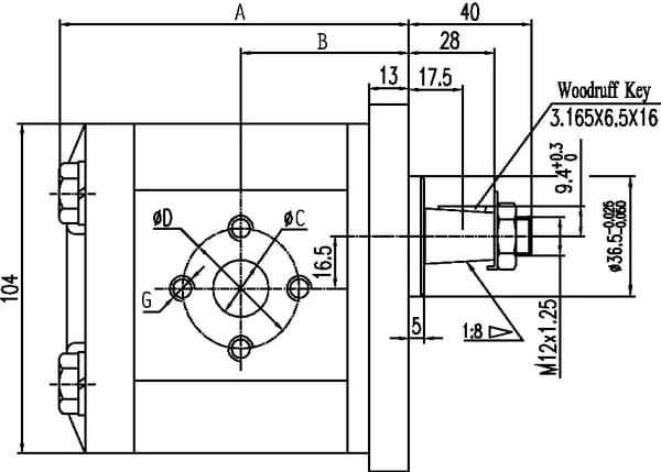Gopart - GP206S3030C18EGP - Zahnradpumpe Gr2 6cc S C18e