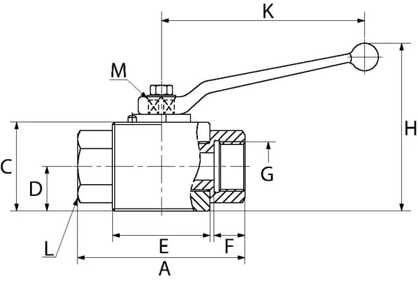 Gopart - KHR12GP - Kugelhahn 3/4 BSP