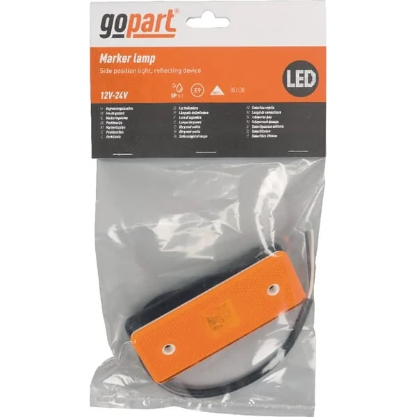 Gopart - LA35053 - Markierungsleuchte LED, 0.4/0.7W, Rechteckig, 12/24V, Orange, 112x45x11mm, 3 LEDS