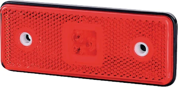 Gopart - LA35055 - Markierungsleuchte LED, 0.4/0.7W, Rechteckig, 12/24V, Rot, 112x45x11mm, 3 LEDS