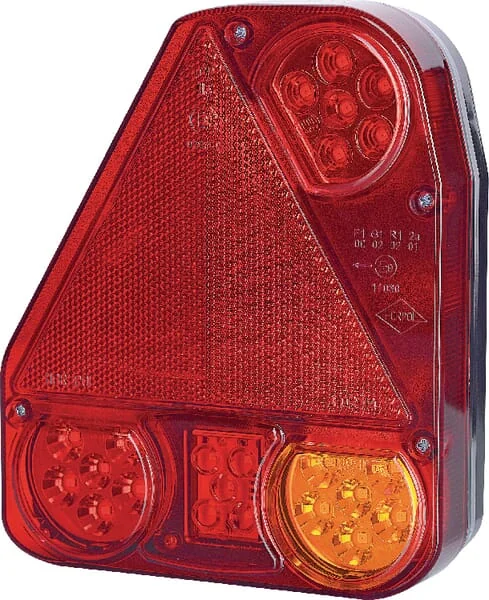 Gopart - LA45001 - Heckleuchte LED, Rechteckig, 12/24V, Rot/Orange, 206x55x174mm – Links