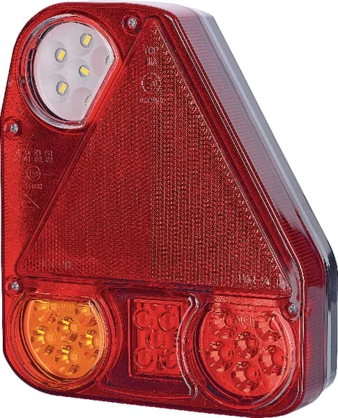 Gopart - LA45002 - Heckleuchte LED, Rechteckig, 12/24V, Weiß/Orange/Rot, 206x55x174mm – Rechts