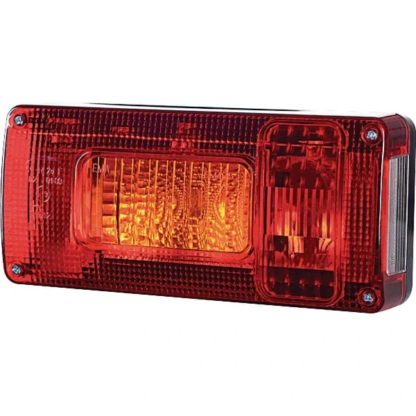 Gopart - LA45015 - Heckleuchte 5/21W, Rechteckig, 12/24V, Weiß/Orange/Rot, 218x54.5x100mm – Links