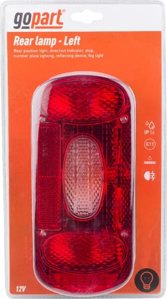 Gopart - LA45034L - Rückleuchte, Rechteckig, 12-24V, 180x100x80mm – Links
